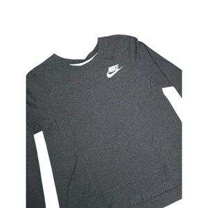 Nike Crew Pullover Womens Adult Small Dark Grey Crew Athletic Casual Sweatshirt